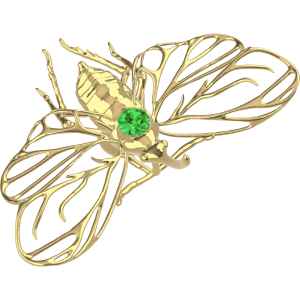 Pyrops Candelaria Pin (Green Crystal)