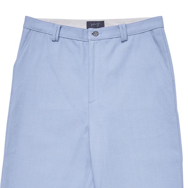 Cotton Herringbone Trousers