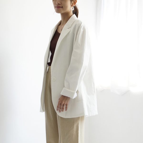 Japanese Organic Cotton Drop Shoulder Blazer - Image 3