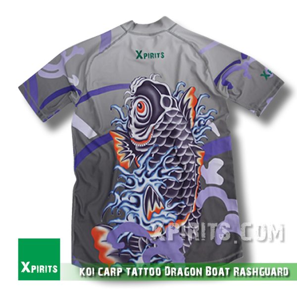 koi carp tattoo Dragon Boat Rashguard - Image 3