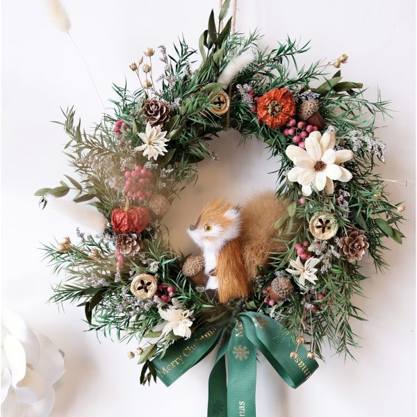 Handmade Preserved Flower Christmas Wreath - Image 2