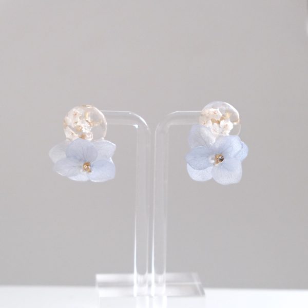 Crystal Grass x Hydrangeas Earrings - Image 2