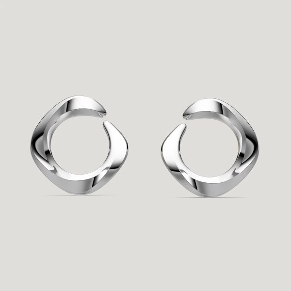 Squircle Orange Peel Stud