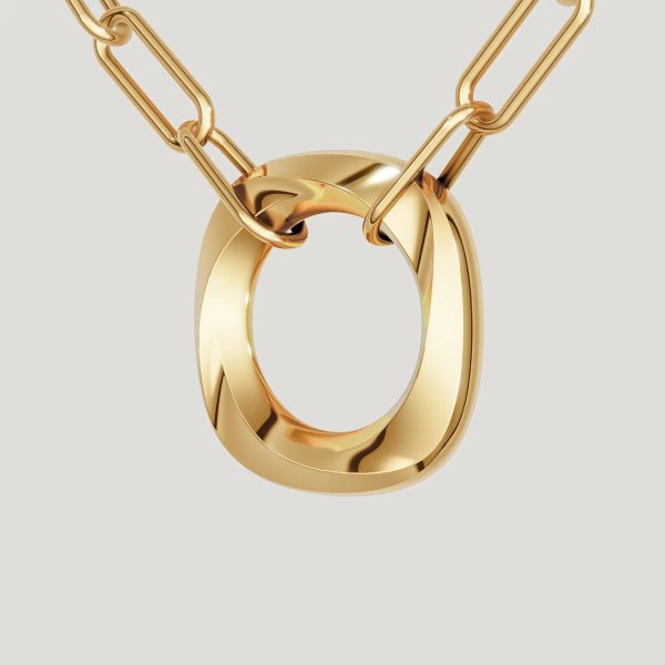 Squircle Pendant With Paperclip Chain - Image 5