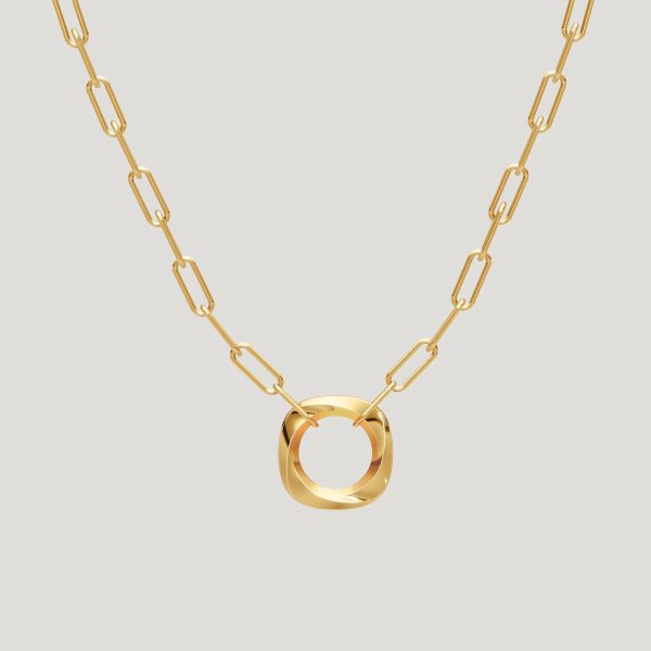 Squircle Pendant With Paperclip Chain - Image 4
