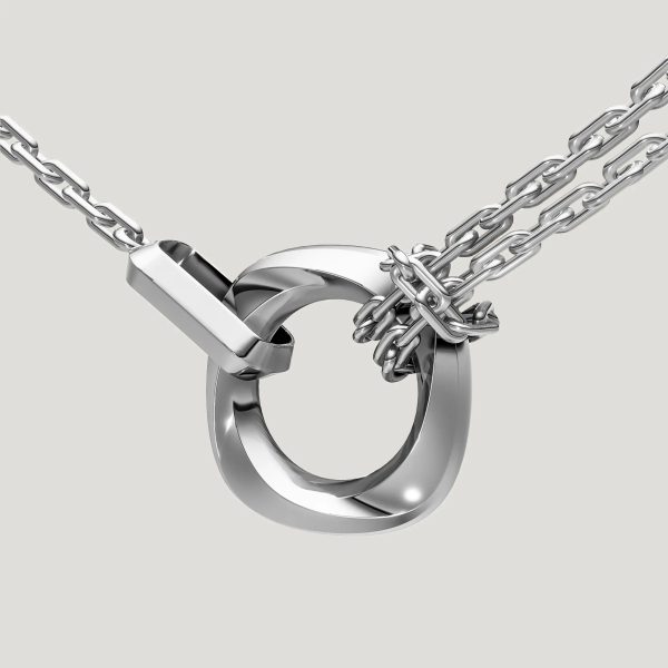 Squircle Pendant With Knotted Chain - Image 2