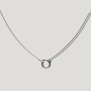 Squircle Pendant With Knotted Chain