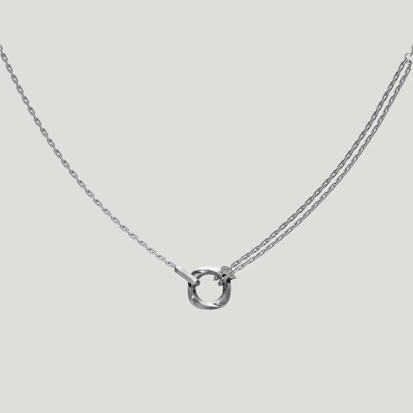 Squircle Pendant With Knotted Chain