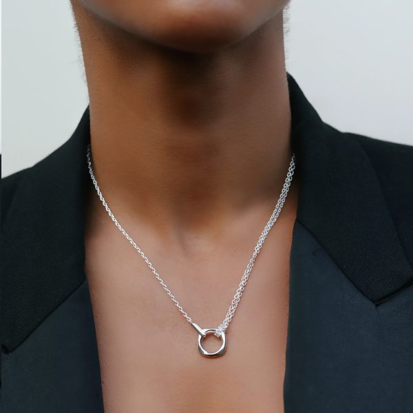 Squircle Pendant With Knotted Chain - Image 3