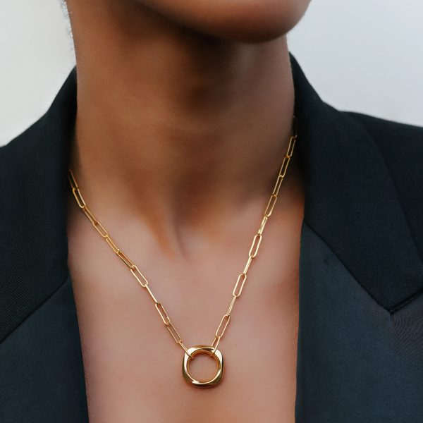 Squircle Pendant With Paperclip Chain - Image 6