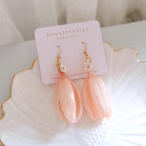 Preserved Tuilp Earrings (Light Orange)